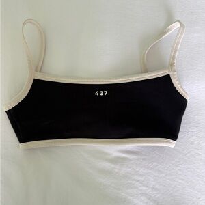 437 The Micro Bra Black & Crème XS